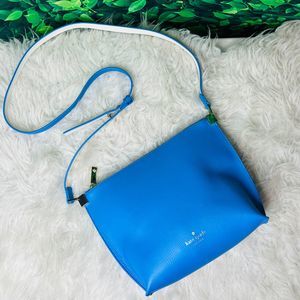 Kate Spade unique statement purse bright blue color crossbody / purse bag